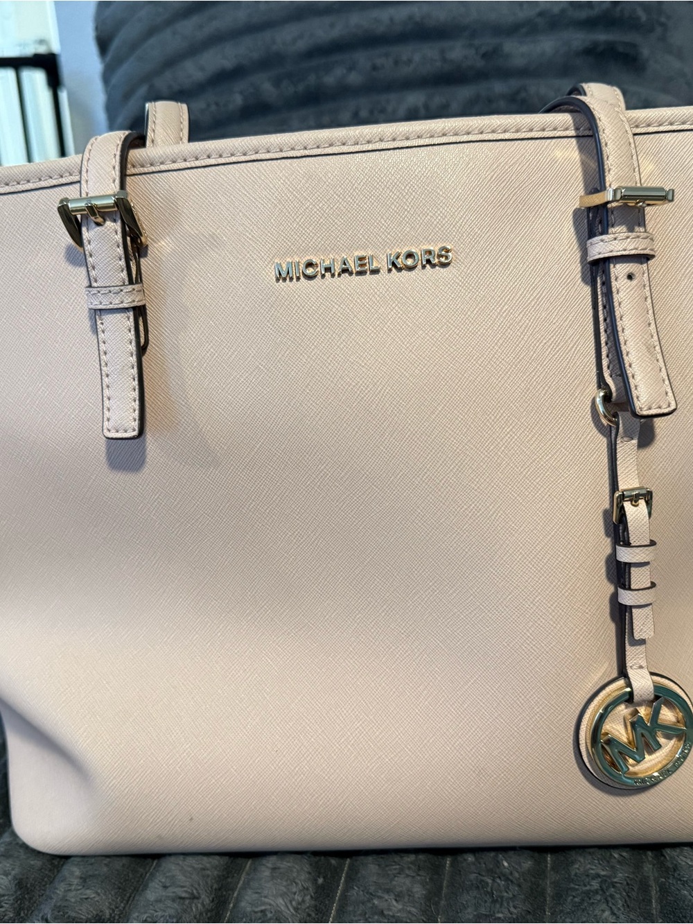 Michael Kors Pale Pink Saffiano Leather Tote
